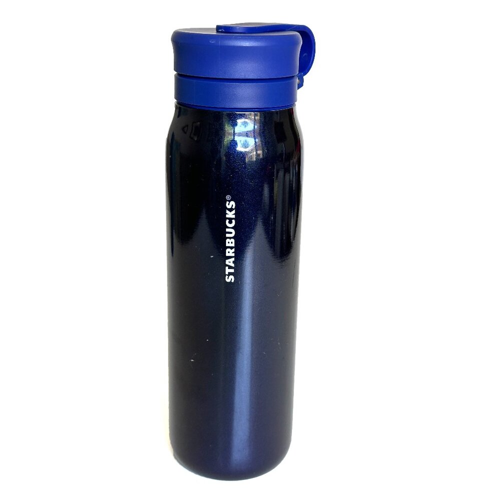 Starbucks Midnight Shimmer Blue Vacuum Insulated Tumbler Water Bottle 20 oz 2022